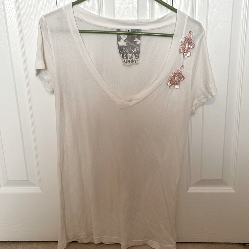 Vintage white T by Young Fabulous and Broke